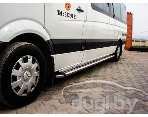 Защита порогов подножки HUNTER для Volkswagen Volkswagen Crafter средняя база